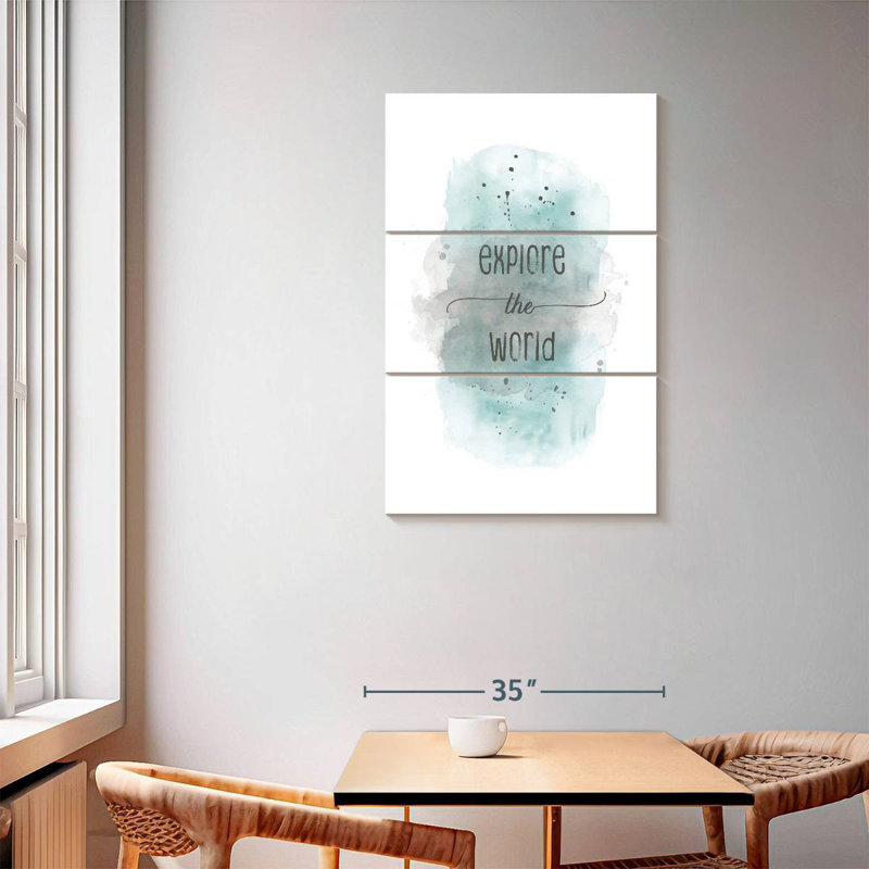 Tergel Explore The World Blue, 57" H x 36" W