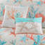 Ensemble d'édredon en satin de coton 7 pièces Coral Cal King