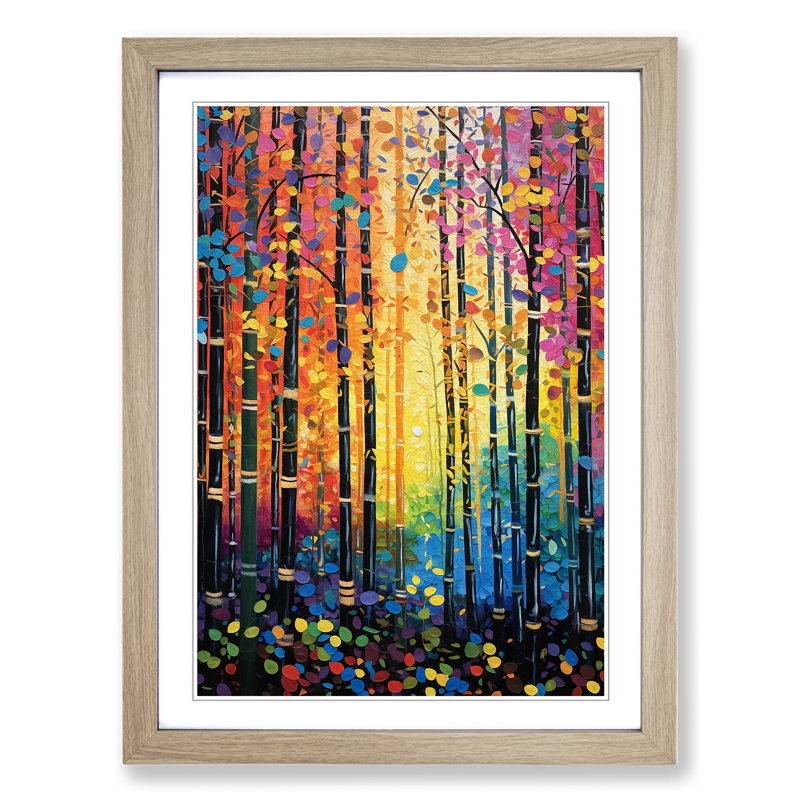 Single Picture Frame Print on Wood, Oak Framed, 34cm H x 25cm W