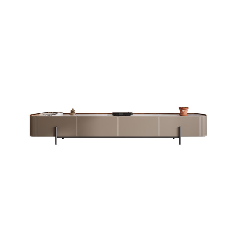 Meuble télé moderne de style nordique, 94.49", Griege / gris blanc