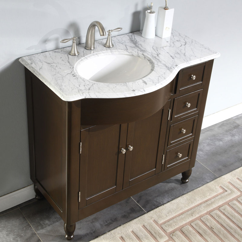 Comptoir de meuble-lavabo droit 36 po