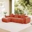 Canapé modulaire modulaire à 3 places, canapé avec coussins décoratifs et 1 repose-pieds mobile-662197608-662197610