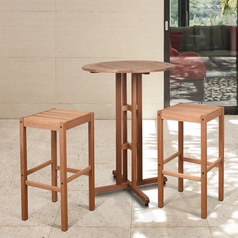 Tabouret de bar en bois Alyisa