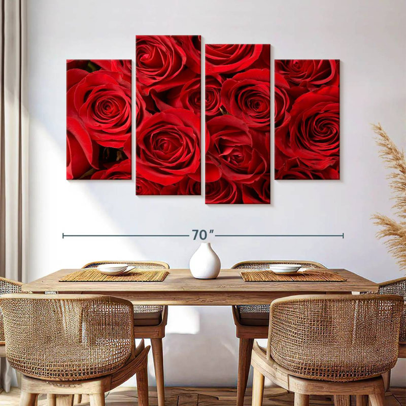 Bouquet de roses rouges Harnek, H 42 po x l 68 po