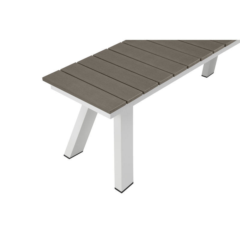 Banc d'extérieur en aluminium Jack, Gris