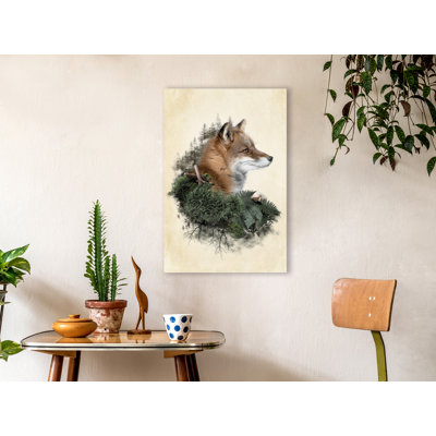 Mr Fox - Wrapped Canvas Print