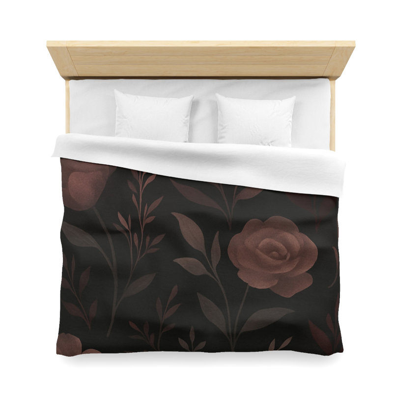 Microfiber Duvet Cover Boho Style, Design 67, King Duvet Cover, White