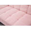 Futon convertible de 71 po avec pieds en métal et tissu en peluche