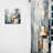 Eliada Grey And White Abstract Cityscape III - Modern Velvet Curtain - Room Darkening - 1 panel-1954190048