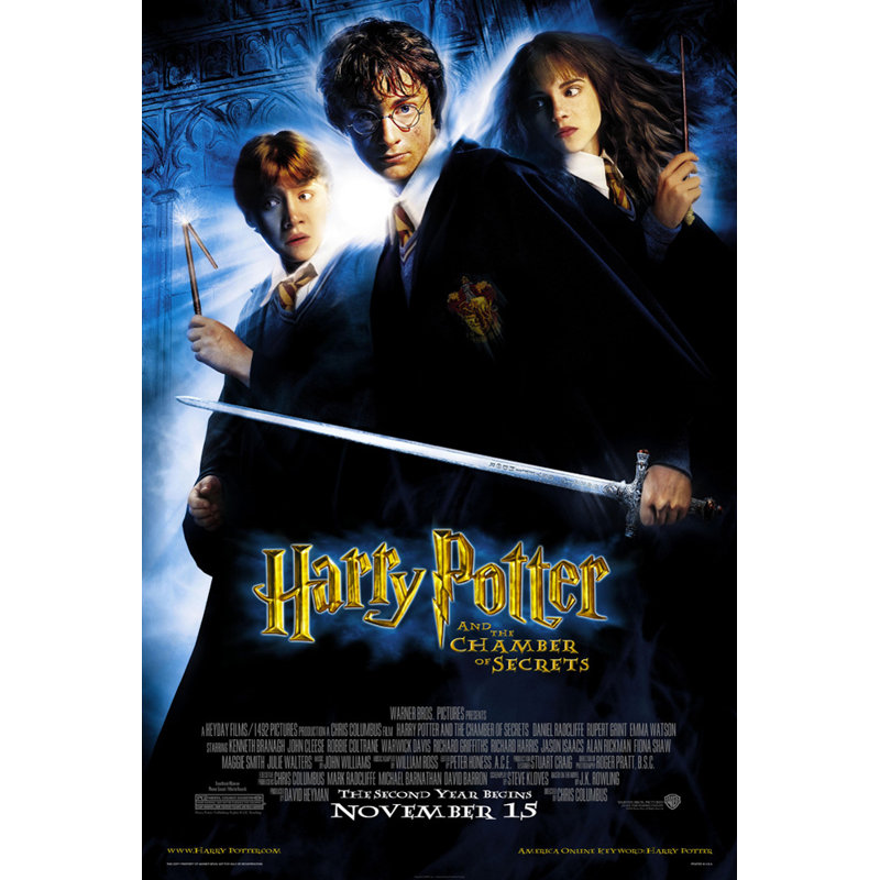 Harry Potter et la Chambre des Secrets, H 18 po x l 12 po