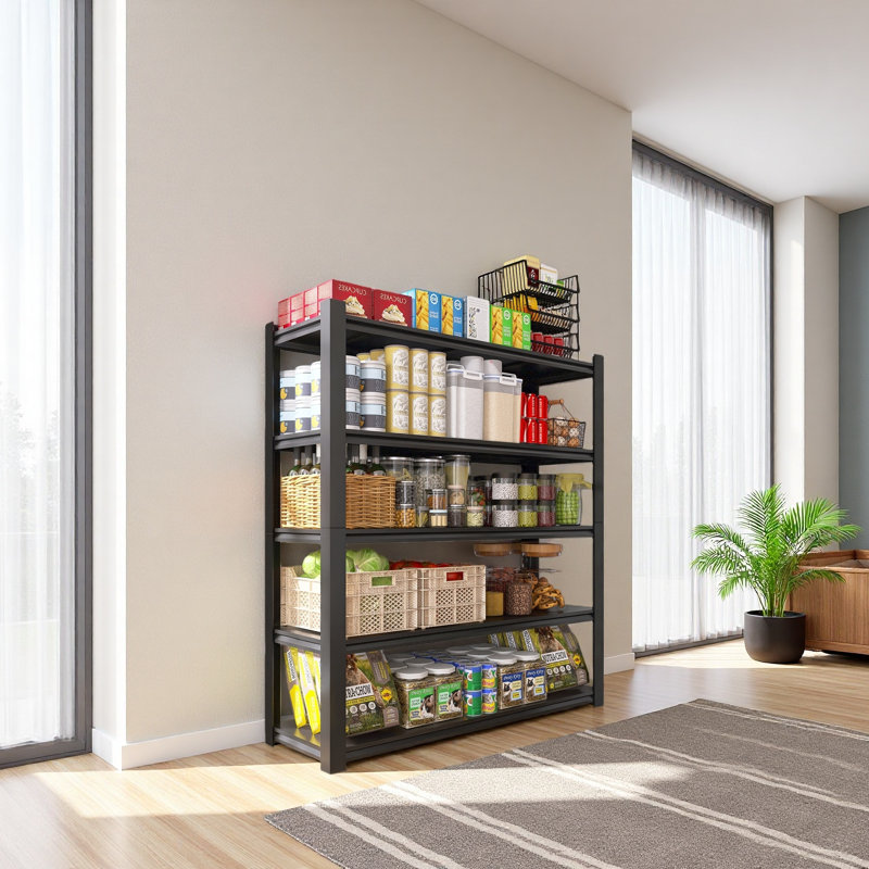 Étagère de rangement en métal 83,86 pouces, étagère de rangement en acier robuste résistante à l'humidité et imperméable à 5 couches. Conçue pour le rangement d'entrepôt