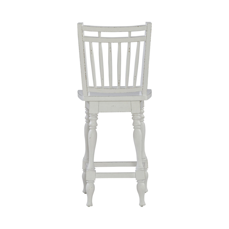 Colne Spindle Back Swivel Counter Height Chair, Counter Stool (25" Seat Height)
