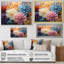 «Mums Autumn Hues Patchwork», reproduction d'art sur toile-70341729-70341737
