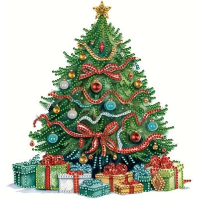 Anthany 5D DIY Diamond Painting Kit Crystal Rhinestone Acrylic Table Top Decoration (Xmas Tree 5)