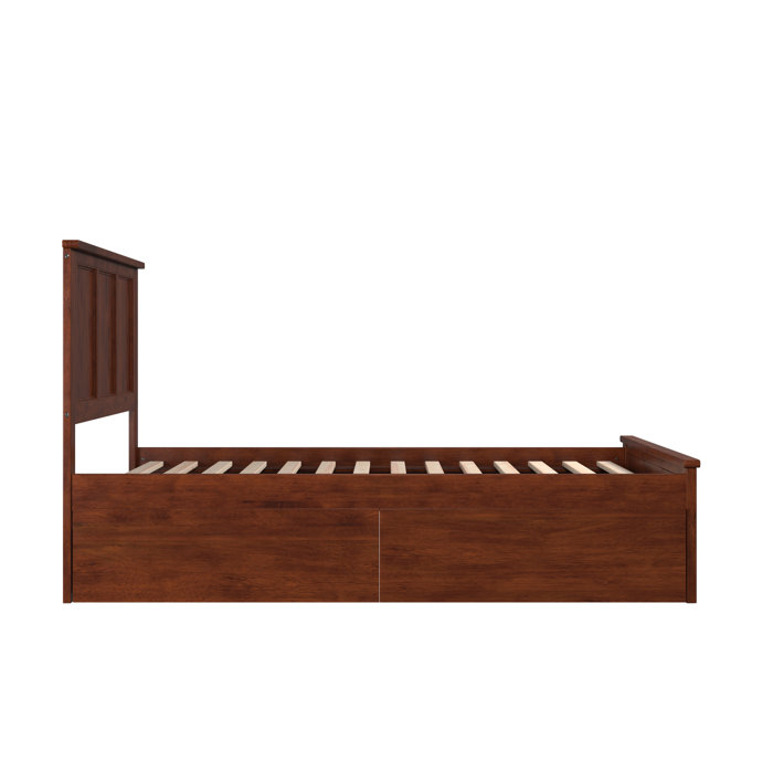 Lark Manor Amear Solid Wood Storage Platform Bed with Under Bed Drawers ...