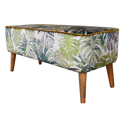 Polyester Blend Upholstered Bench