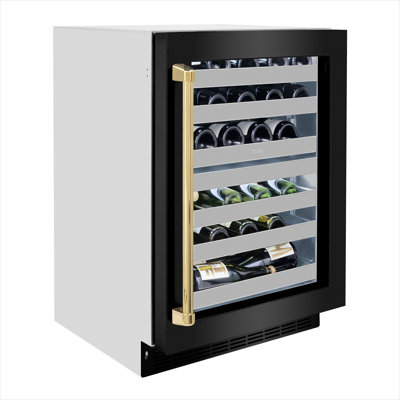 ZLINE Autograph 24" Touchstone Wine Cooler w/ Black Stainless Door & Handle