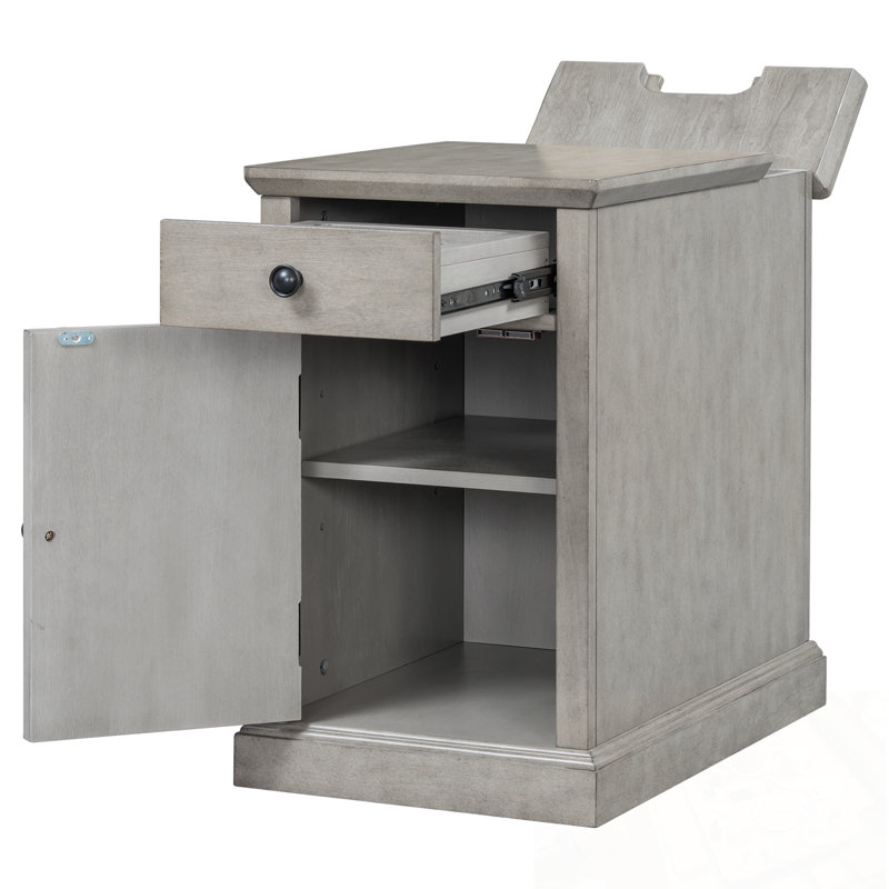 Imogine avec ports USB et rangement, Gris antique
