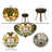 3-light Tiffany Glass Semi Flush Mount With Bulbs Included