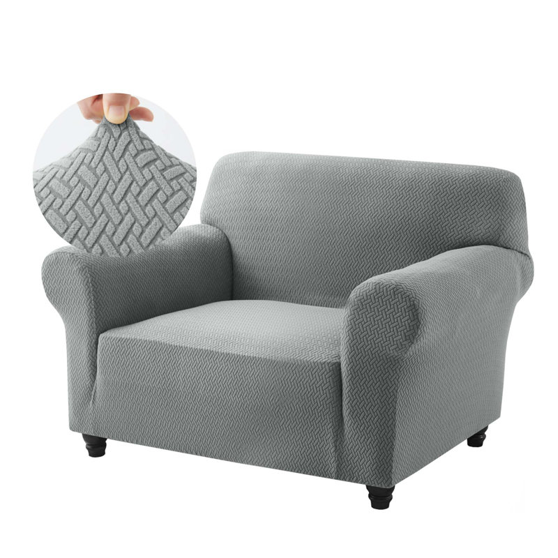Luxury Stretchable Spandex Sofa Cover/Protector, 1 Seater, Grey