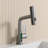 LED Temperature Digital Display Bathroom Faucet With Pull Out Sprayer Single Hole Lift Bathroom Sink Faucets Single Handle Stainless Steel Bathroom Basin Taps-101040814
