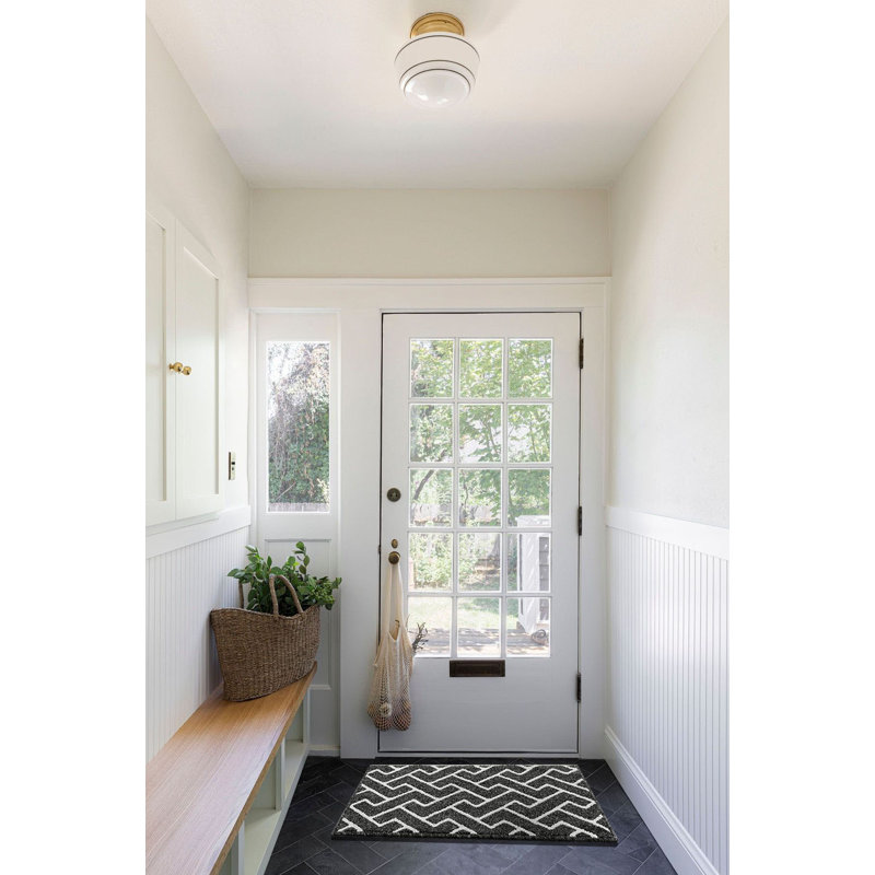 Sterea Non-Slip Indoor Doormat, Black