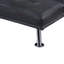 Canapé convertible avec table pliante Gary, métal, similicuir noir-117559180