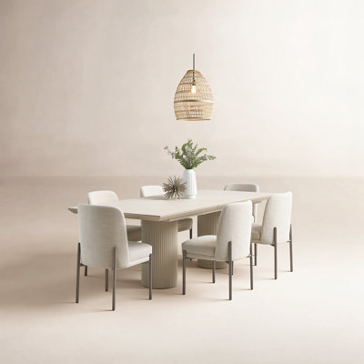 Table de salle à manger en pierre 48 po Odonna