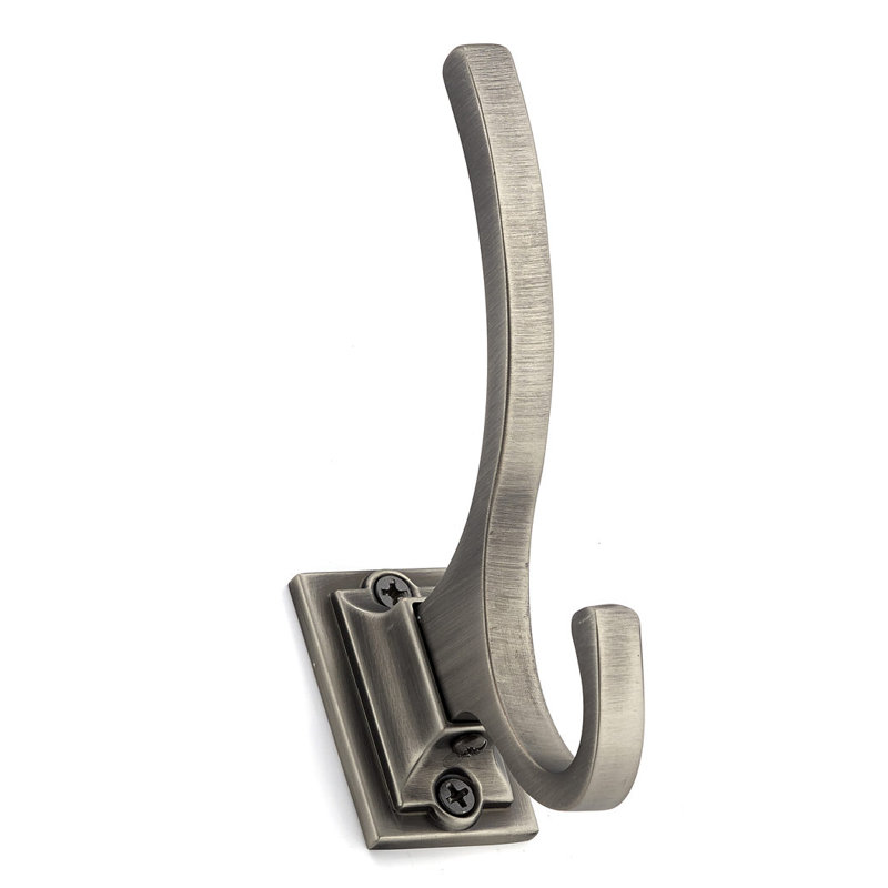 Transitional Metal Wall Hook, Antique Nickel