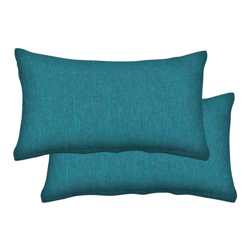 Square Toss Pillow Outdoor Reversible Throw Pillow, Midnight Blue, 21"W x 12"L