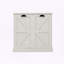 Armoire de trieur de linge à deux compartiments inclinable - panneau de fibres à densité moyenne blanc peint UV