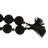 Decorative Glass Beads with Metal Accent and Leather Tassel for Home Decor - Elegant Garland for Table, Shelf, and Living Room Decoration - Black & Silver-1626624009