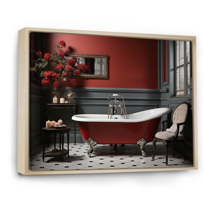" Red Modern Bathroom Charm III "