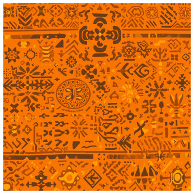 Intricate Tribal Motifs Bath Mat