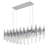 Transitional 20 Light Glass Shade Chandelier