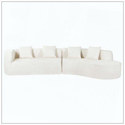 Coussin moelleux courbé moderne avec 4 coussins