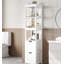 Solid Wood Freestanding Linen Cabinet