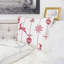 Coussin de Noël 20 x 20 avec renne brodé rouge et flocons de neige