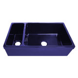 FarmhausQuatro 36" L x 20" W Double Basin Farmhouse/Apron Kitchen Sink