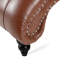 Chaise longue spacieuse, bourre haute et pieds en forme de gourde avec support confortable en mousse de bouleau