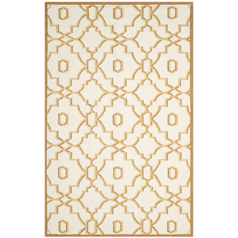 Maeve Hand Hooked Performance Geometric Rug, Rectangle 3'6" x 5'6"