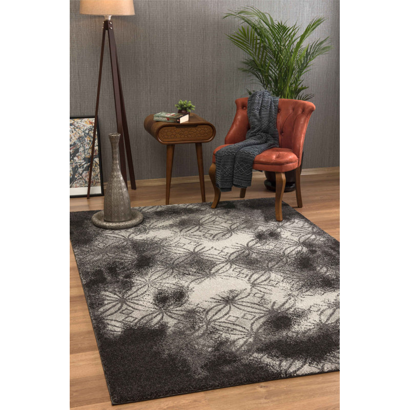 Tapis gris Hebah, Rectangle 4 pi x 6 pi