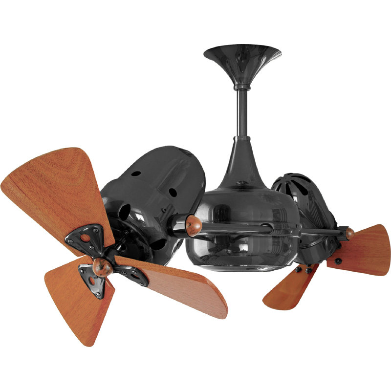 36" Duplo-Dinamico 3 - Blade Caged Ceiling Fan with Wall Control, Black Nickel