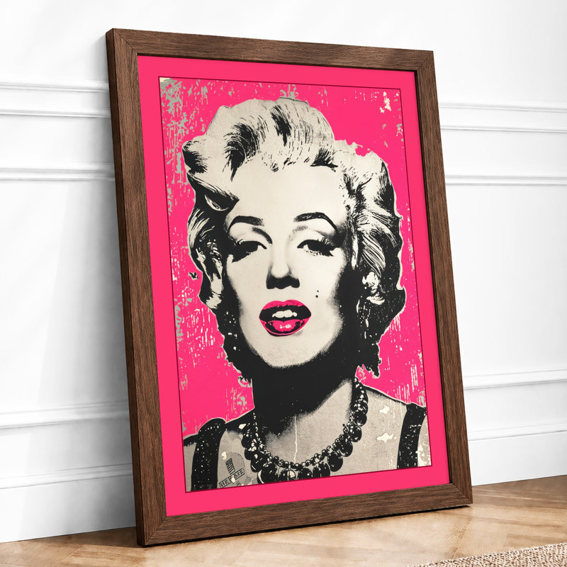 Marilyn Monroe Pop Pop Art - Framed Print, Walnut, A1 - 84.1 x 59.4 cm