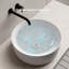 Lavabo vasque de salle de bain rond 16 po Monblari blanc mat-120971775