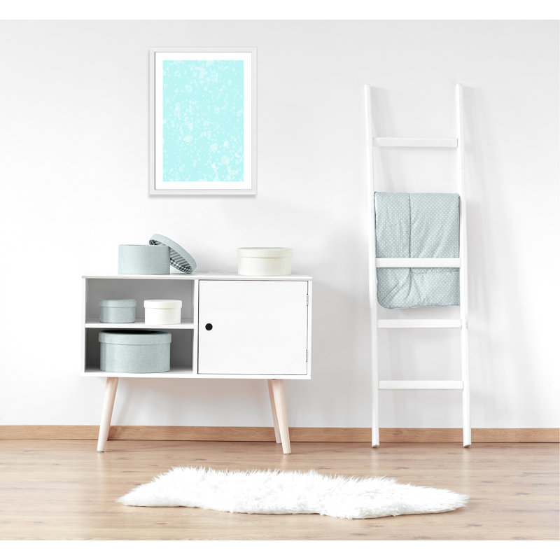 Impression sur papier de bulles fantaisistes, H 36,5 po x l 26,5 po x P 0,625 po, Encadré plat blanc