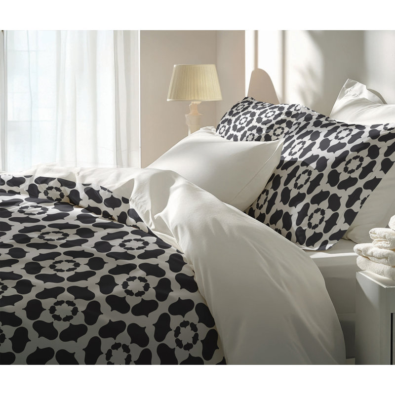 Cleo 3- Piece Decorative Lightweight Comforter Set, Charcoal, King Comforter + 2 King Pillowcases