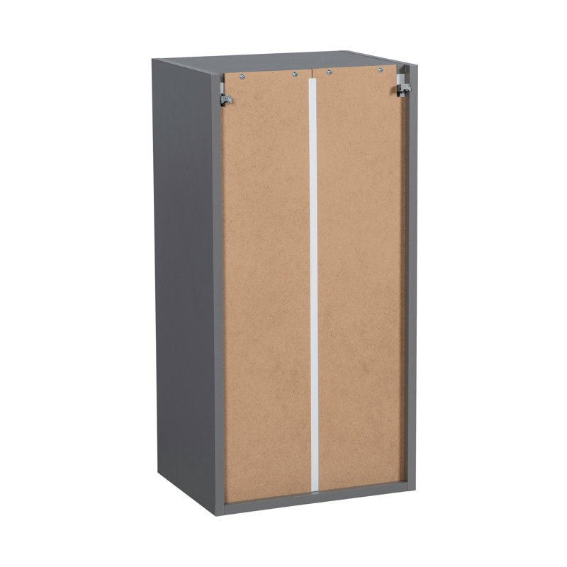 Armoire murale 12 po x 30 po - porte simple - gris, H 30 po x l 9 po, Blanc lustré