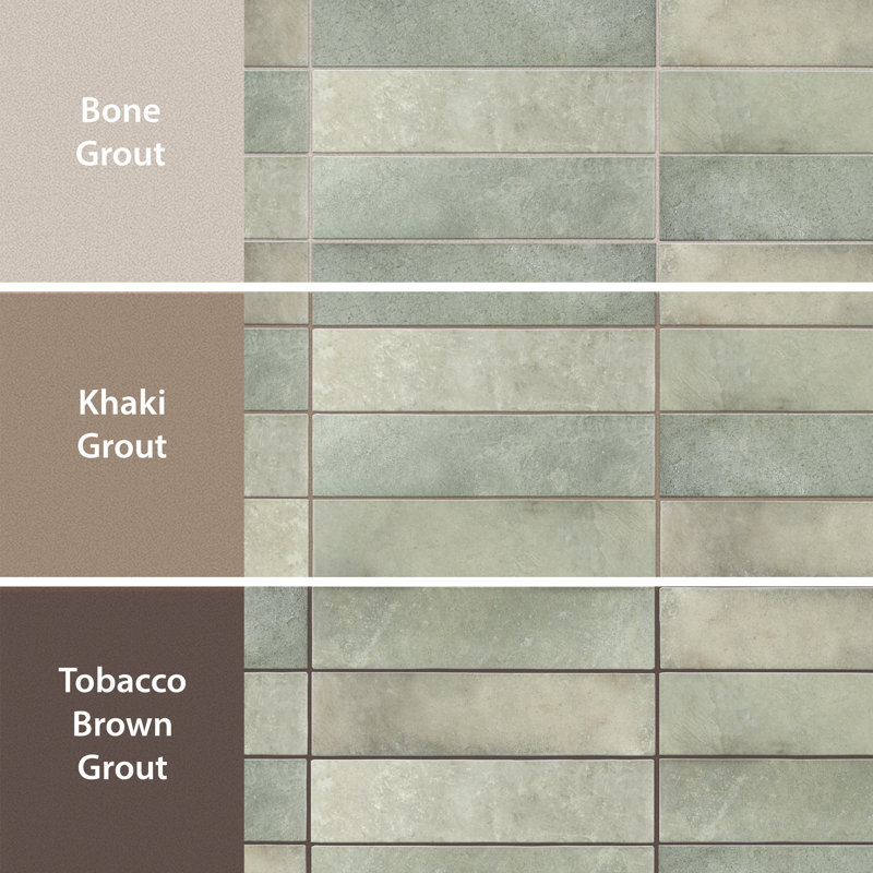 Heritage 2" x 10" Porcelain Stone Look Wall & Floor Tile, Jungle