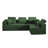 106.3" L-Shaped Corduroy Modular Sectional Sofa, Compressed Convertible Sleeper Bed, Upholstered Comfy Couch For Small Space, No Assembly Required-1168654816